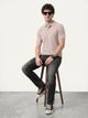 R&B Men Self Design Polo Neck Cotton Blend White T-Shirt - Image 8