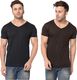 Celebrino Pack of 2 Men Printed Round Neck Polyester Beige T-Shirt - Image 4
