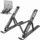 Portronics My Buddy A1 Tablet Stand with 360Â° Rotation,Foldable,Adjustable,Improves Airflow POR-3105 Iron Rotatable Laptop Stand with Adjustable Height Compatible with Universal Laptops (Grey) - Image 2