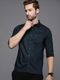 U.S. POLO ASSN. Men Slim Fit Solid Cut Away Collar Casual Shirt - Image 3