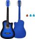 intern INT-38C-BL Acoustic Guitar, Blue - Image 3