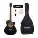 Medellin M38BKMAT-TR Acoustic Guitar Linden Wood Black - Image 3