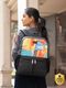 Romofy Large 32 L Laptop Backpack Classic Synthetic Leather Office College Business Shoulder Backpack For Unisex (Black) - Image 4