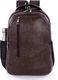 FLY BAG Medium 30L Faux Leather Laptop Backpack Brown - Image 4