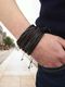 kazare Leather Rhodium Bracelet - Image 4