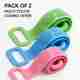 LINESTOFF PACK OF 3 Silicone Back Scrubber Bath Brush with Dual Handles Soft Body Cleaner - Image 2