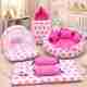 Fareto Cotton Baby Bed Sized Bedding Set (Pink, 1 Sleeping Bag) - Image 2