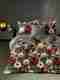 Newlife Creations Cotton Queen Flat 300 TC Floral 1 Bedsheet with 2 Pillow Covers (Red) - Image 2