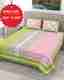 BharatLinen Cotton King Flat 144 TC Jaipuri Prints 1 Summer Bedsheet with 2 Pillow Covers (Blue) - Image 2