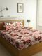 Newlife Creations Cotton Queen Flat 300 TC Floral 1 Bedsheet with 2 Pillow Covers (Red) - Image 4