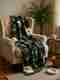 MAGICAL Floral King Mink Blanket Maroon - Image 2