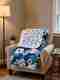 Divine Casa Printed Single Dohar for AC Room (Microfiber, Dark Sapphire and White) - Image 2