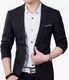TRULYFEB Men's Solid Black Single Breasted Blazer - Image 3
