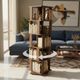 Aknoteek 4 Tier Metal Bookshelf, Black - Image 4