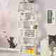 Aknoteek 4 Tier Metal Bookshelf, Black - Image 2