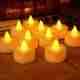 AbhiCart Tonkwalas Fancy Led Water Sensor Smokeless Diya For Diwali Home Decoration Candle (Brown, Pack of 6) - Image 2