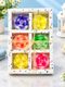 NewEAura Flower Rose Pattern Candle, Pack of 2, Multicolor - Image 3