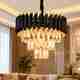 Svah Luxury 3-Tiers Crystal Chandelier 300mm Gold Finish with LED Light Black-Gold Chandelier Ceiling Lamp (Black, Gold) - Image 2