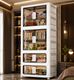 Sasimo 8-Door 4-Shelf Foldable Plastic Wardrobe, Grey - Image 3