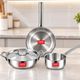 Prestige Platina Popular Induction Bottom Cookware Set, 3-Piece - Image 3