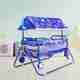 CREW4 Cradle for kids cradle for baby boy and girl Cradle With Swing & Mosquito Net (Silver, Grey) - Image 2