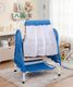 CREW4 Cradle for kids cradle for baby boy and girl Cradle With Swing & Mosquito Net (Silver, Grey) - Image 4
