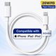 AMKETTE Lightning Cable 3A 1.2m Fabric Braided White - Image 4