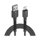 AMKETTE Lightning Cable 3A 1.2m Fabric Braided White - Image 3