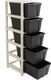 Seville Classics 5 Compartments Plastic, Premium Chest of Drawers (Blue) - Image 3