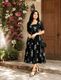 Panchiraj Women Tiered Black Midi Dress - Image 4