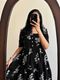 Panchiraj Women Tiered Black Midi Dress - Image 3