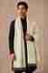 Zamour Pure Cotton Embroidered White Men Dupatta - Image 2