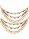 ZENEME Gold Plated Jhumki Pearl Ear Chain Drops - Image 4
