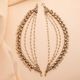 ZENEME Gold Plated Jhumki Pearl Ear Chain Drops - Image 3