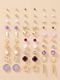 ARK JEWEL Trendy Korean Earrings Combo of 3 Pearl Alloy Cuff Earring, Drops & Danglers, Earring Set, Hoop Earring, Stud Earring, Rhinestone Studs - Image 3