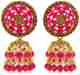 PVR Golden Jhumka with Tikka Bahubali Earring - Image 2