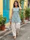 RILLOURA Women Silk Blend Kurti Palazzo Attached Dupatta Set - Image 3