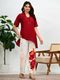 Shanukshi Women Cotton Blend Kurti Palazzo Set - Image 3