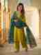 New Ethnic 4 You Women Pure Silk Kurti Pant Dupatta Set - Image 2