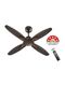 Colorbot Helix BLDC Remote Controlled | Highspeed |LED|Reverse Mode| AeroQuiet+ Technolog with 4 Year Warranty BLDC Motor with Remote, With LED Indicators 1200 mm Ceiling Fan (5 Star | Arctic White | Pack of 1) - Image 3