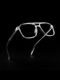 TAHAENTERPRISE Rimless Rectangle Blue Cut Frame For Men & Women (144 mm) - Image 4