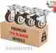 Toolshub Dual Wheel Furniture Caster with Brake Lock (Pack of 4) - Image 2
