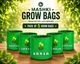 heliland Grow Bags(12x12=3 pc) Green Bags for Plants Gardening, Grow Bags Grow Bag - Image 3