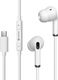 MAK POWER Type-C Wired Earphone | HD Audio, Comfort Fit | Inline Control | 47-inch Cable Wired Headset (White, In the Ear) - Image 8