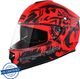 Dalphin Moda Jazz Graphic Wolf Sticker ISI Approved Motorbike Helmet - Image 4