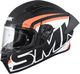SMK Graphic Motorbike Helmet (Grey, Black) - Image 3