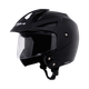Steelbird SBH-23 Hunter ISI Certified Open Face Motorbike Helmet (Dashing Black with Clear Visor) - Image 2