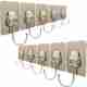 RENOTA L-TYPE Stainless Steel 6 Pin Wall Hanger - Set of 2 Door Hanger - Image 2