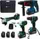 Plantex 4-in-1 Cordless Power Tool Kit 21V Brushless - Image 2