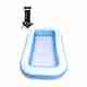 PISCINA 8.5 Feet Rectangular Inflatable Pool with Electric Pump Inflatable Swimming Pool (Blue) - Image 2